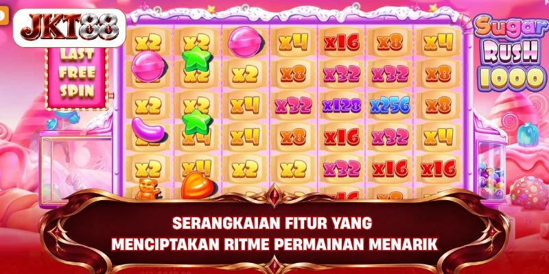 Serangkaian fitur yang menciptakan ritme permainan menarik